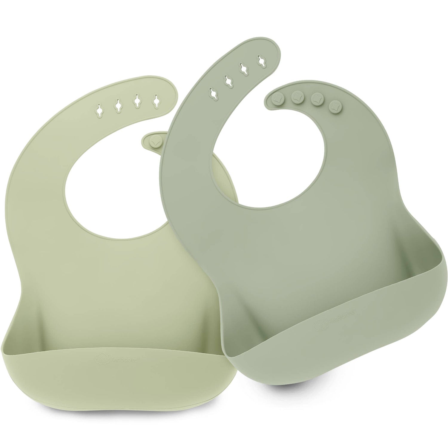 2-Pack Prep Silicone Bibs for Babies, Toddlers, Boys, Girls