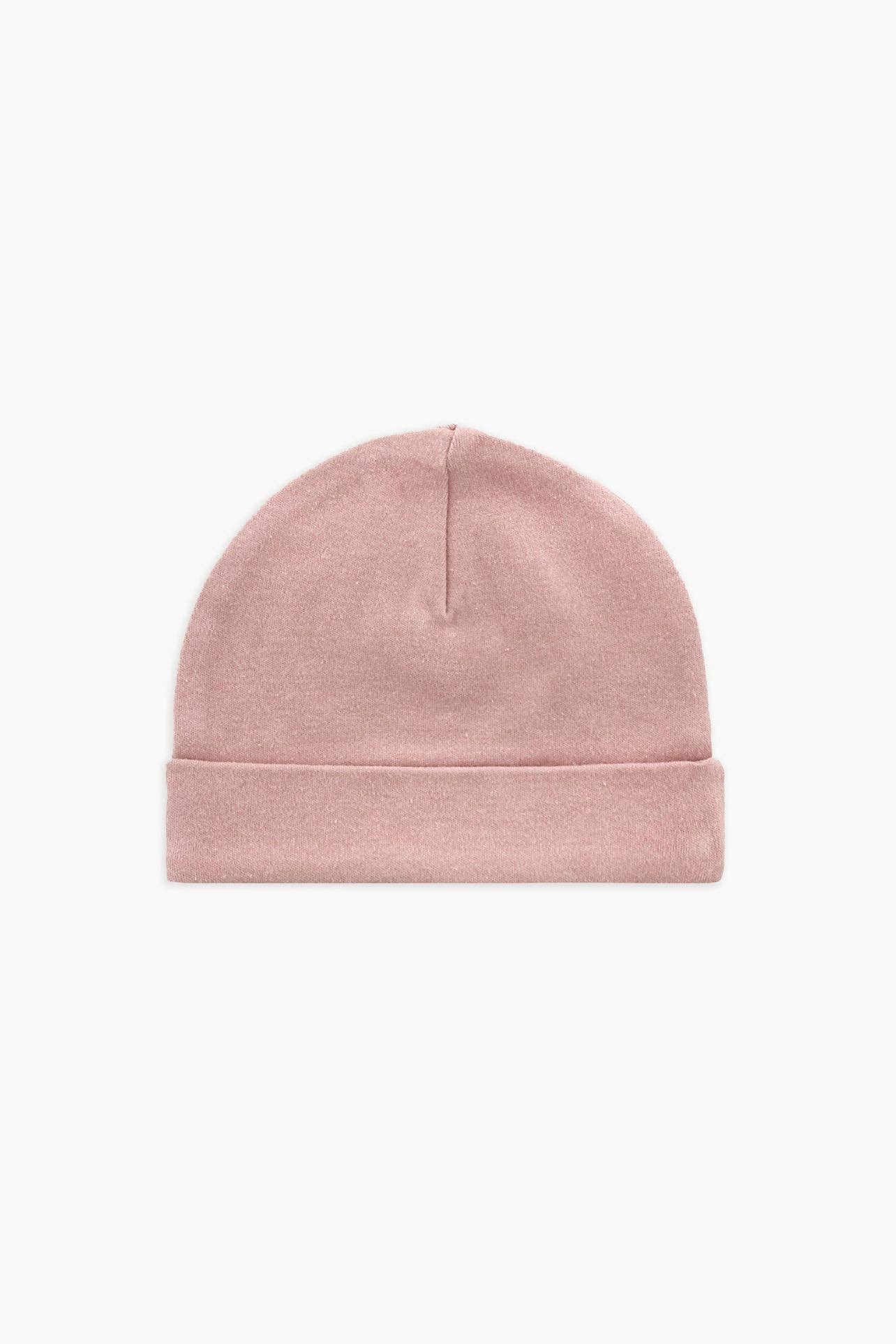 Baby Organic Cotton Beanie - Misty Rose