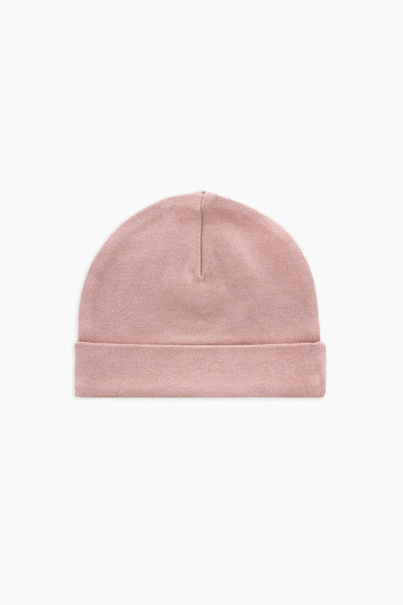 Baby Organic Cotton Beanie - Misty Rose