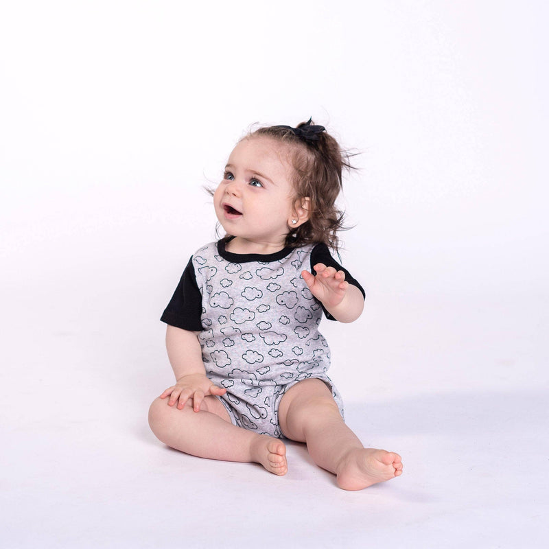Black & White Cloud Romper
