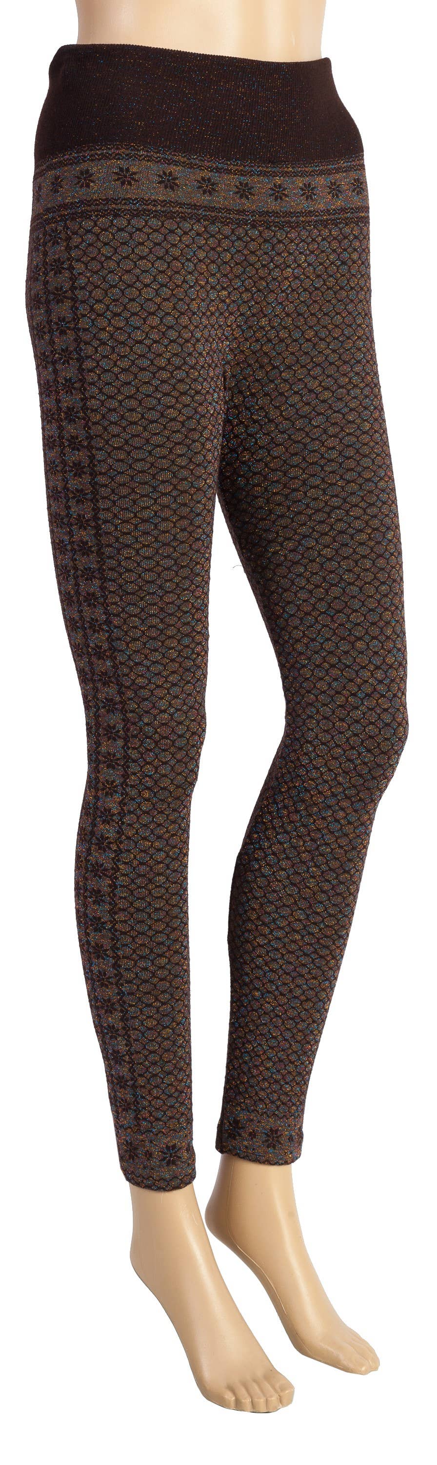 Coffee Thermal plush legging S-L: THLG-22