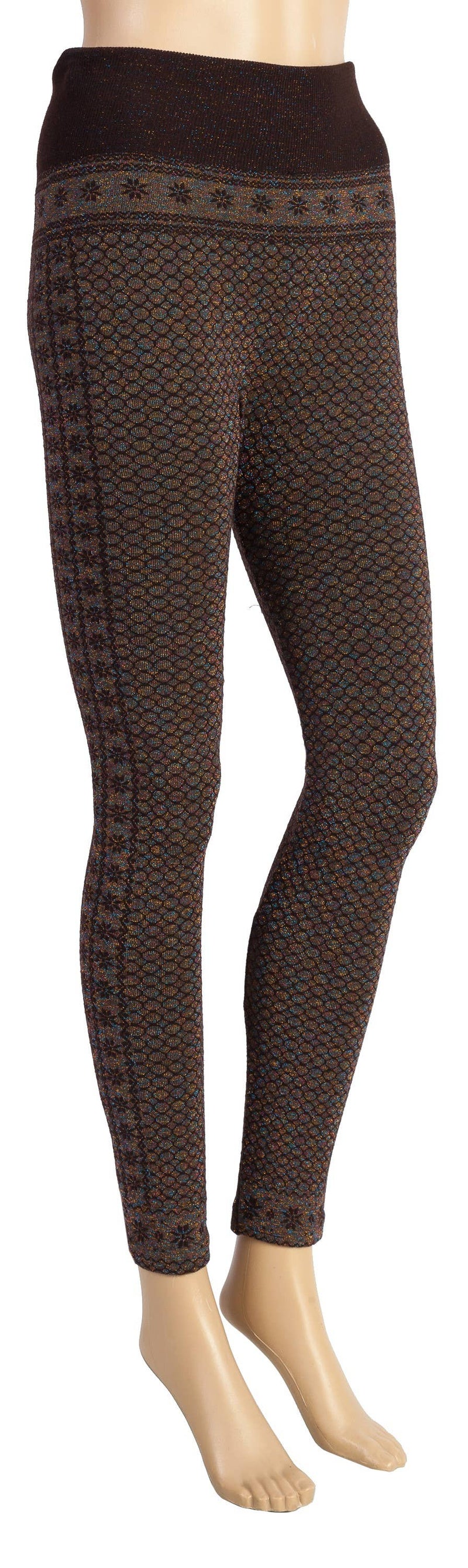 Coffee Thermal plush legging S-L: THLG-22