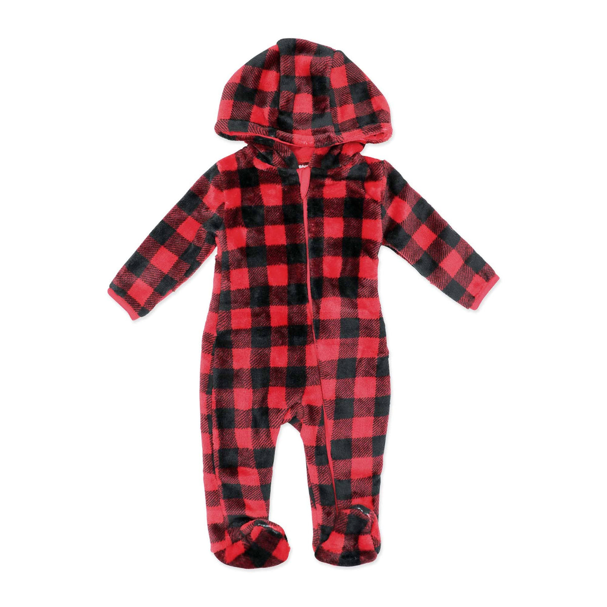 Printed Plush Pram: Red Buffalo Plaid