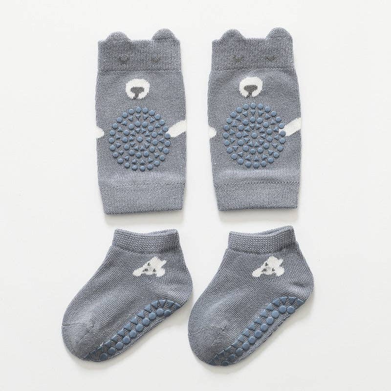 Baby Crawling Knee Pads Cartoon Cotton Socks for Toddlers