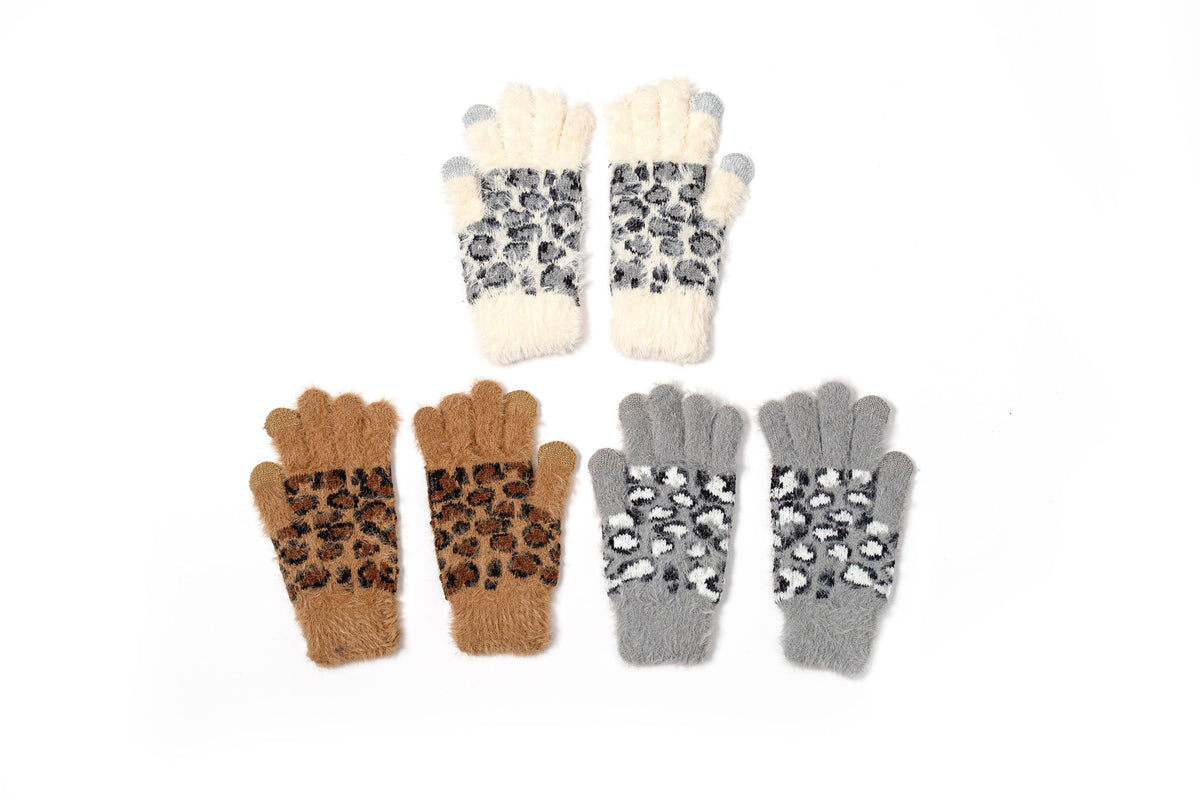Leopard print gloves (WGLV-31)