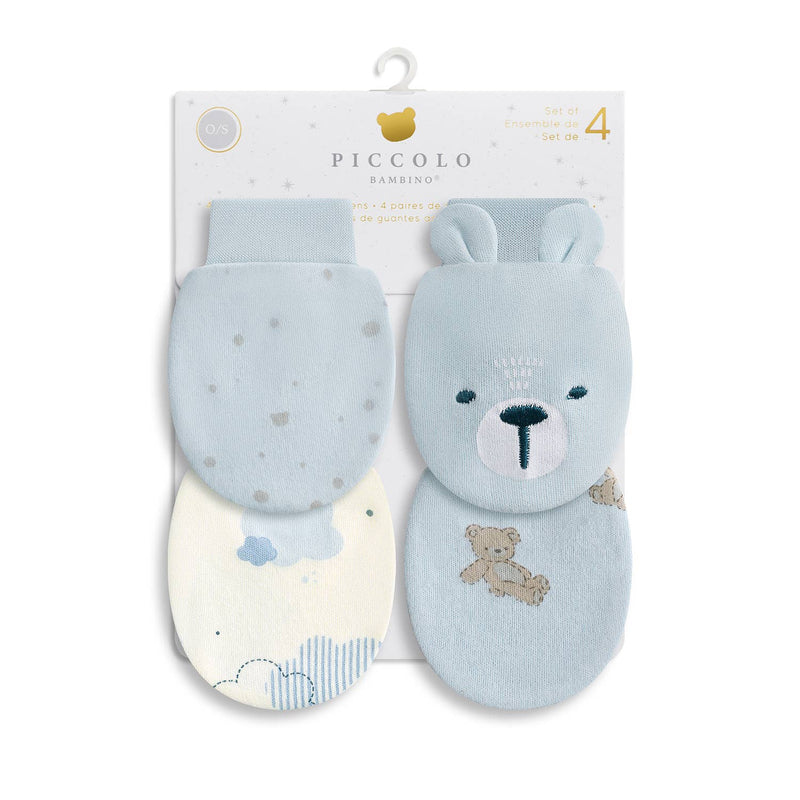 4PK Anti-Scratch Mittens