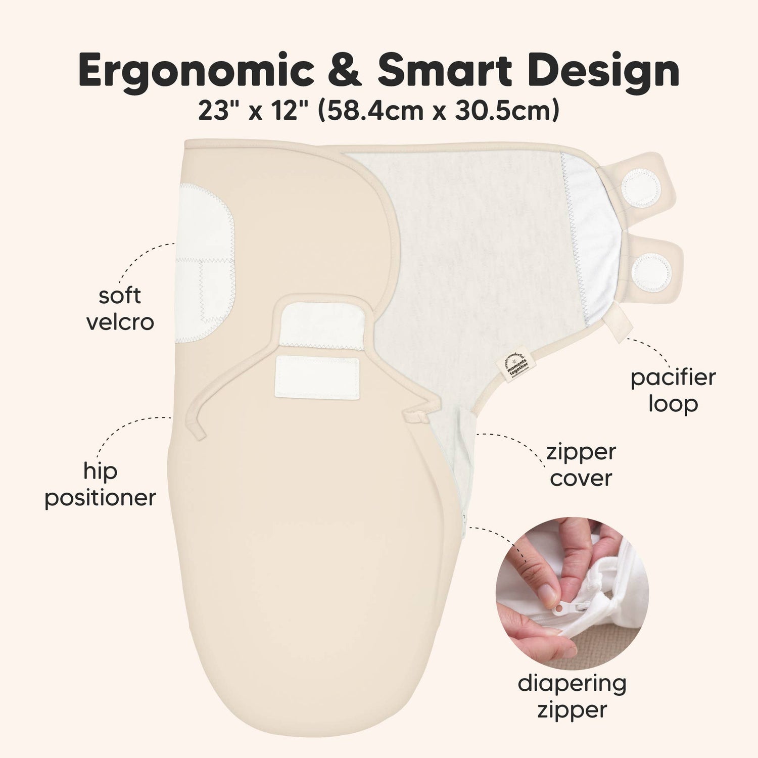 3pk Soothe Zippy Baby Swaddles 0-6 Months,Newborn Sleep Sack