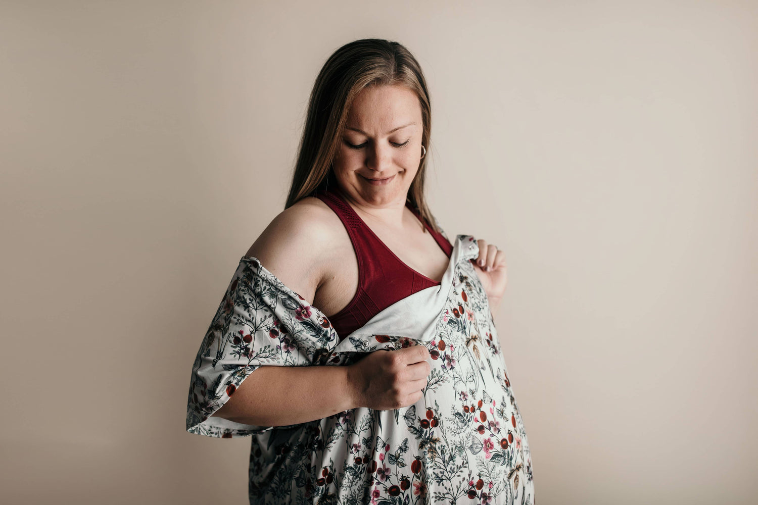 Floral Mommy Labor and Delivery/ Nursing Gown