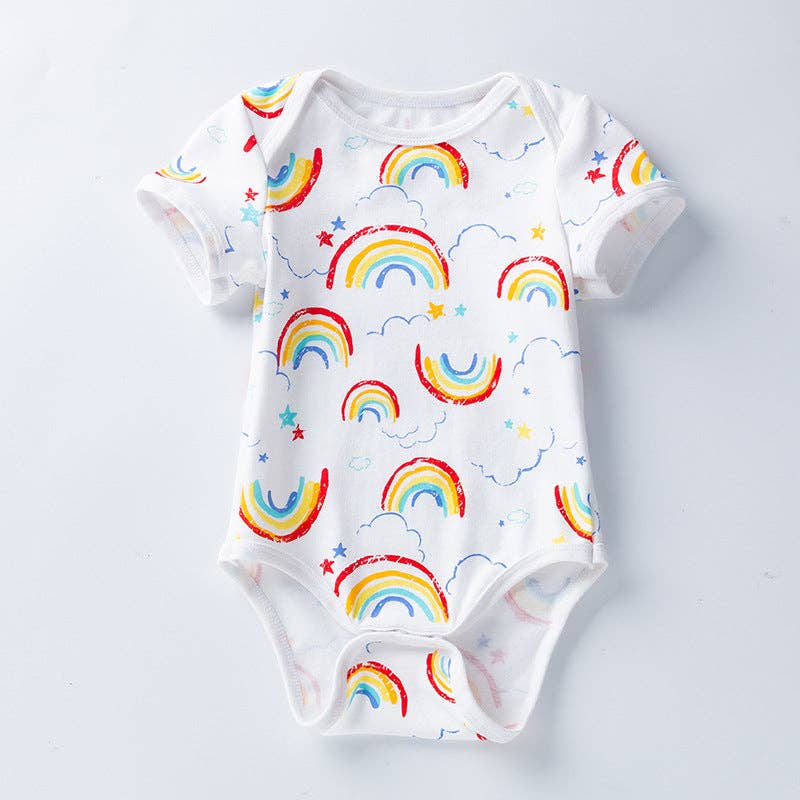 Baby Short Sleeve Jumpsuit Cotton Casual Baby Bodysuit