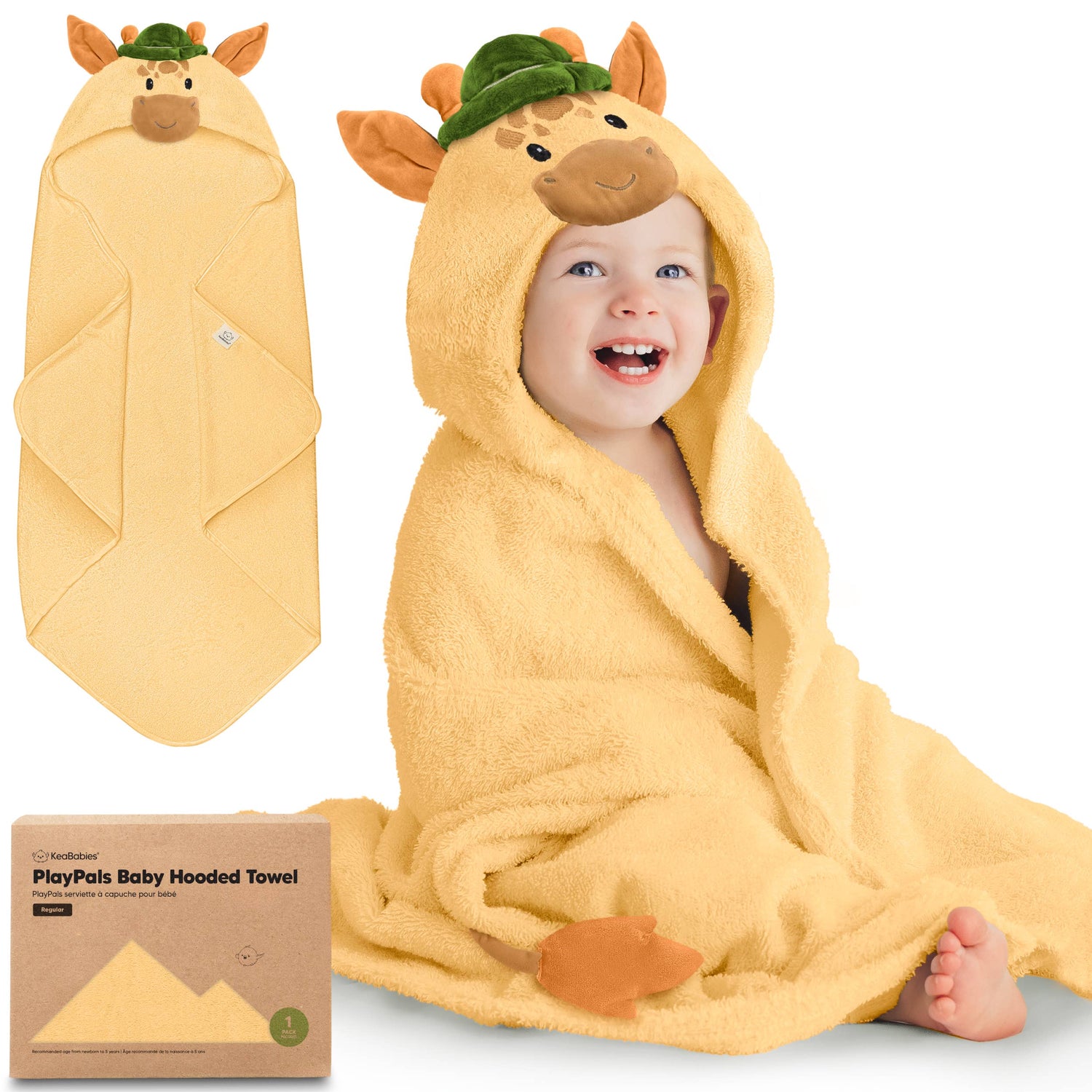 Playpals Hooded Baby Bath Towels for Newborn