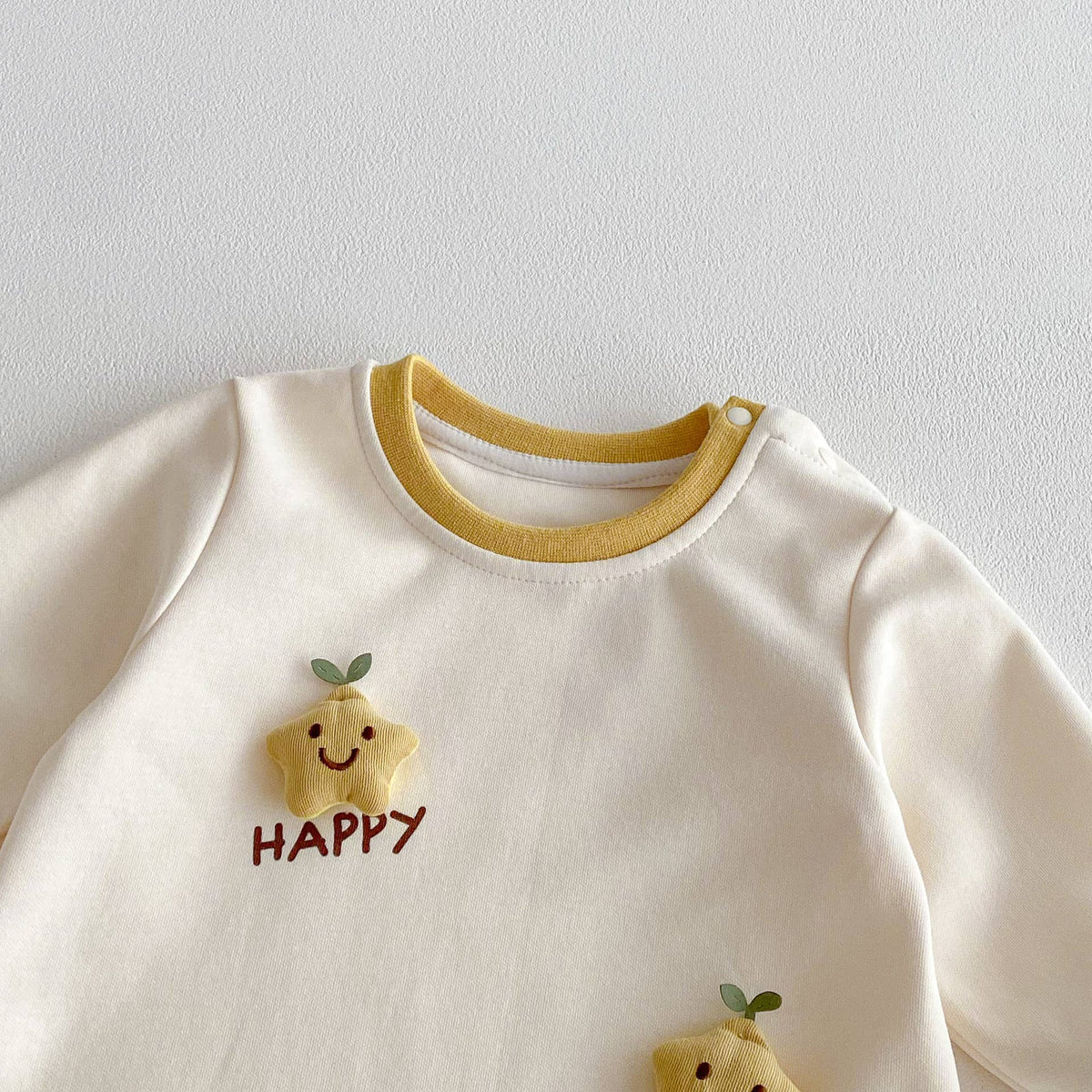 Baby Girl Star Long Sleeves Romper Yellow