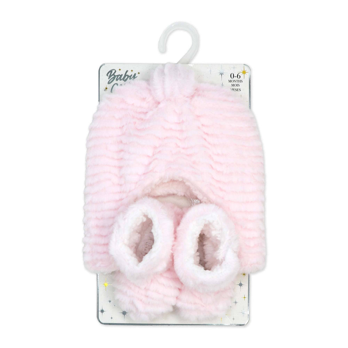 Ridge Plush Hat and Bootie Set