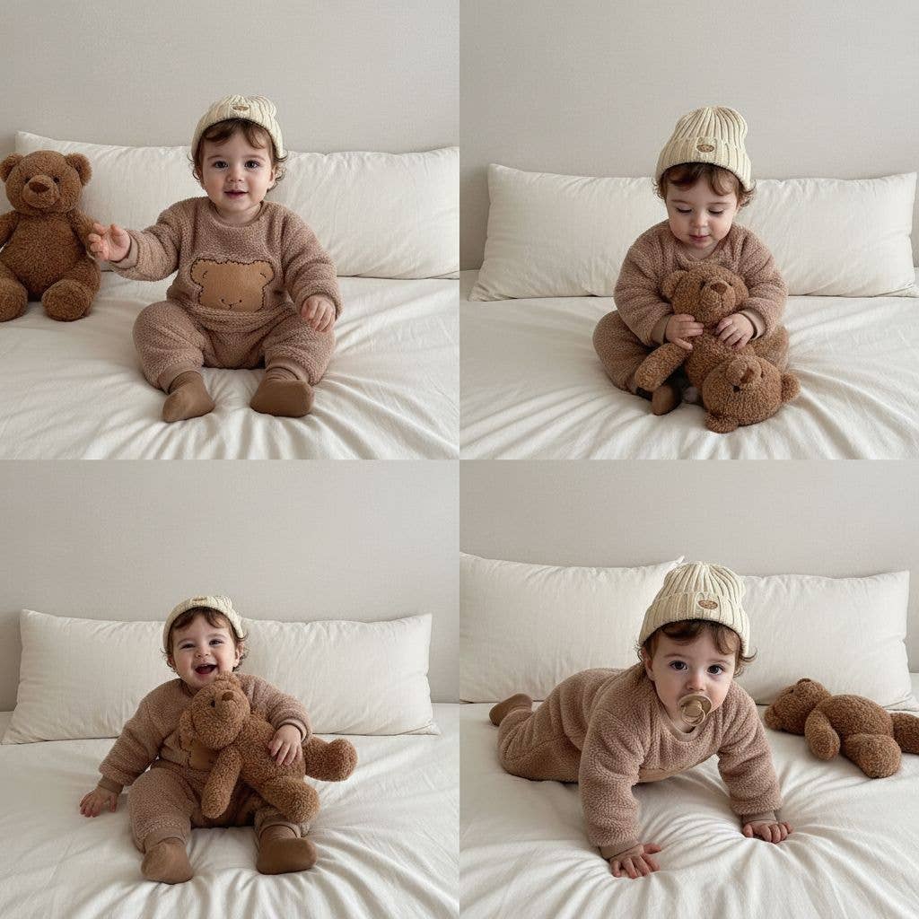 Baby Polyester Bear Romper