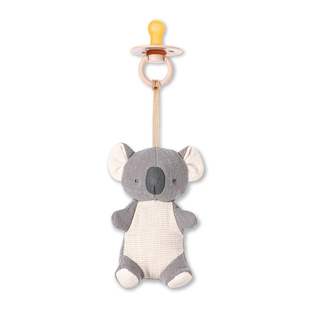 *New Options* Bitzy Pal Natural Rubber Pacifier & Plush