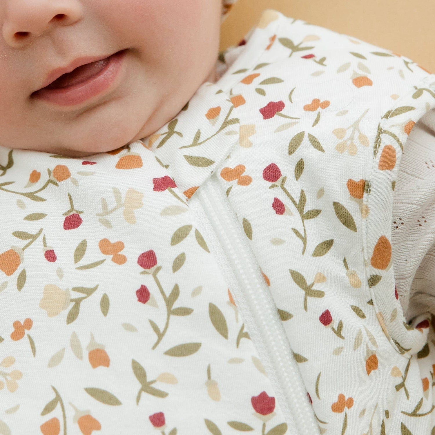 Quilted bamboo sleep sack - Floral (2.5 togs)