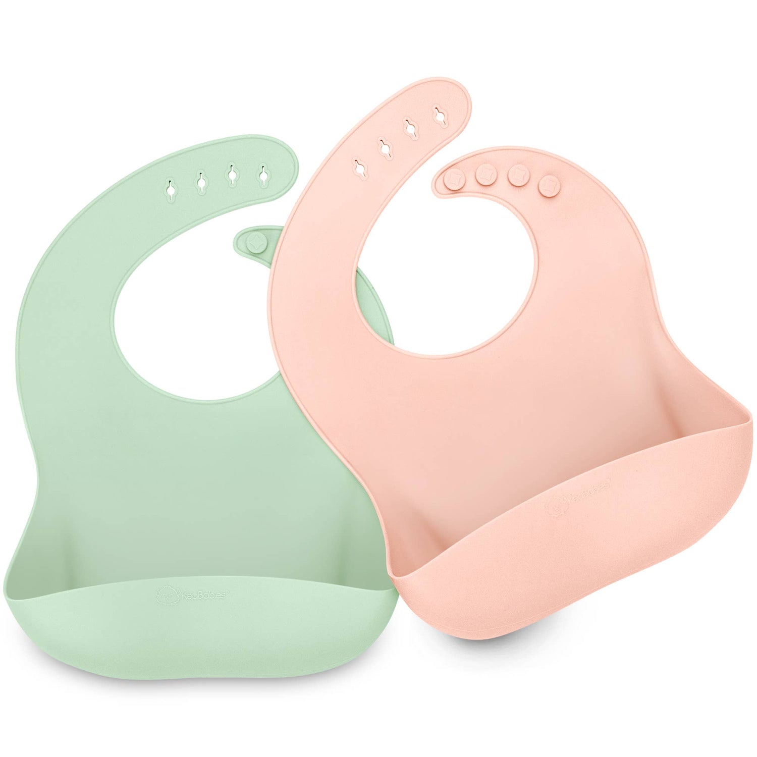 2-Pack Prep Silicone Bibs for Babies, Toddlers, Boys, Girls