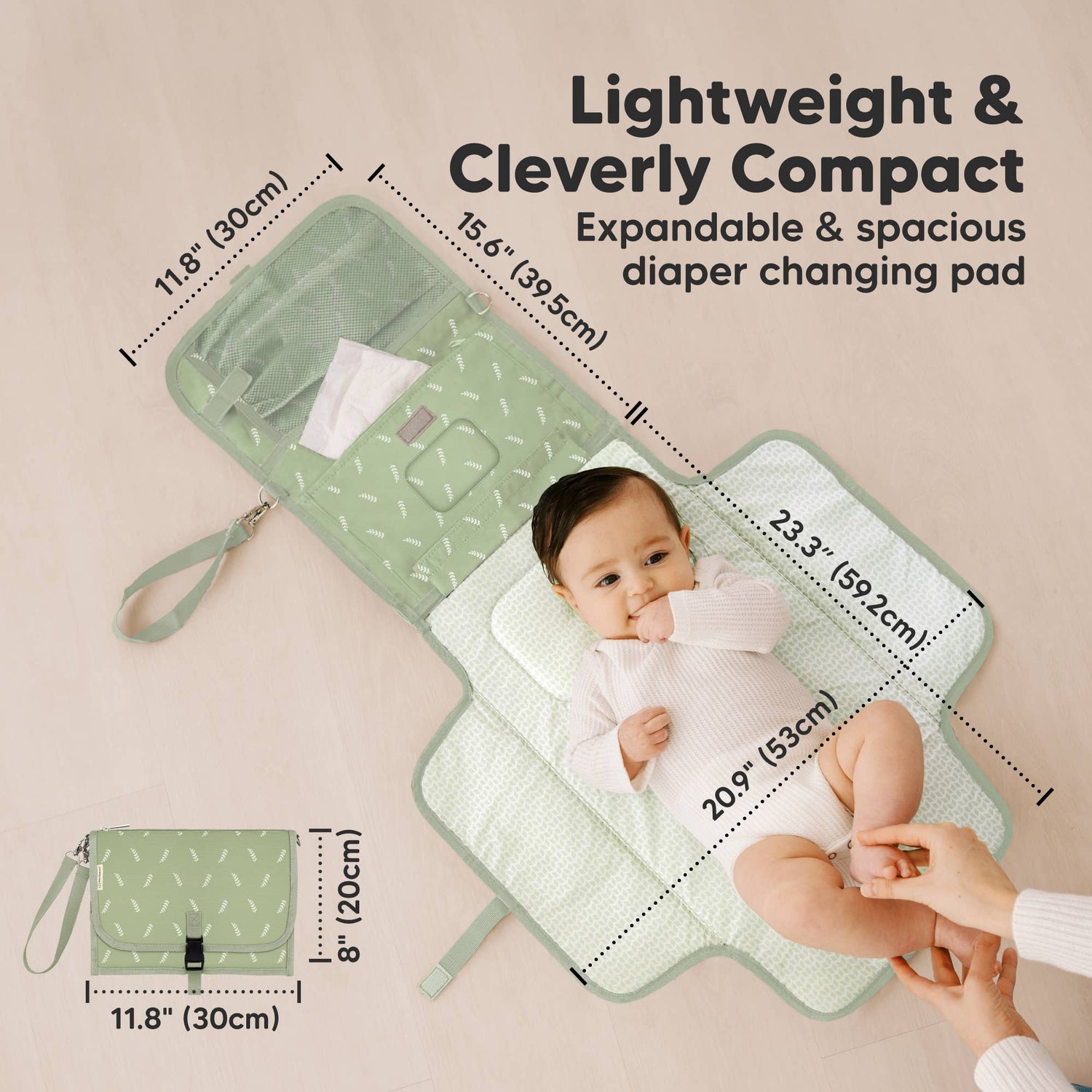 Ezee Portable Diaper Changing Pad, Foldable Changing Mat