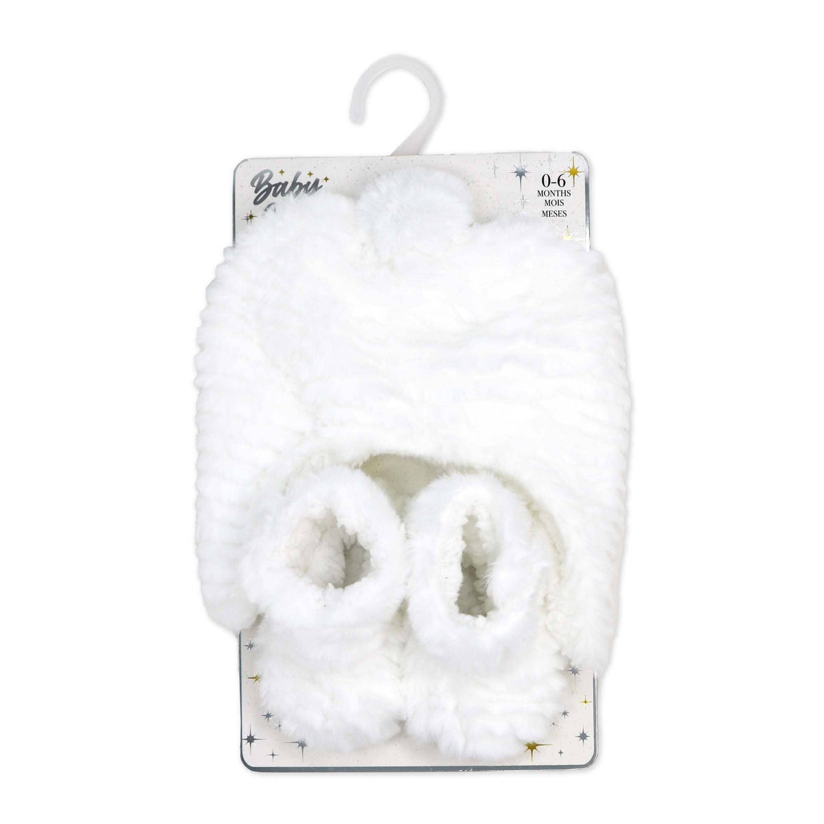 Ridge Plush Hat and Bootie Set