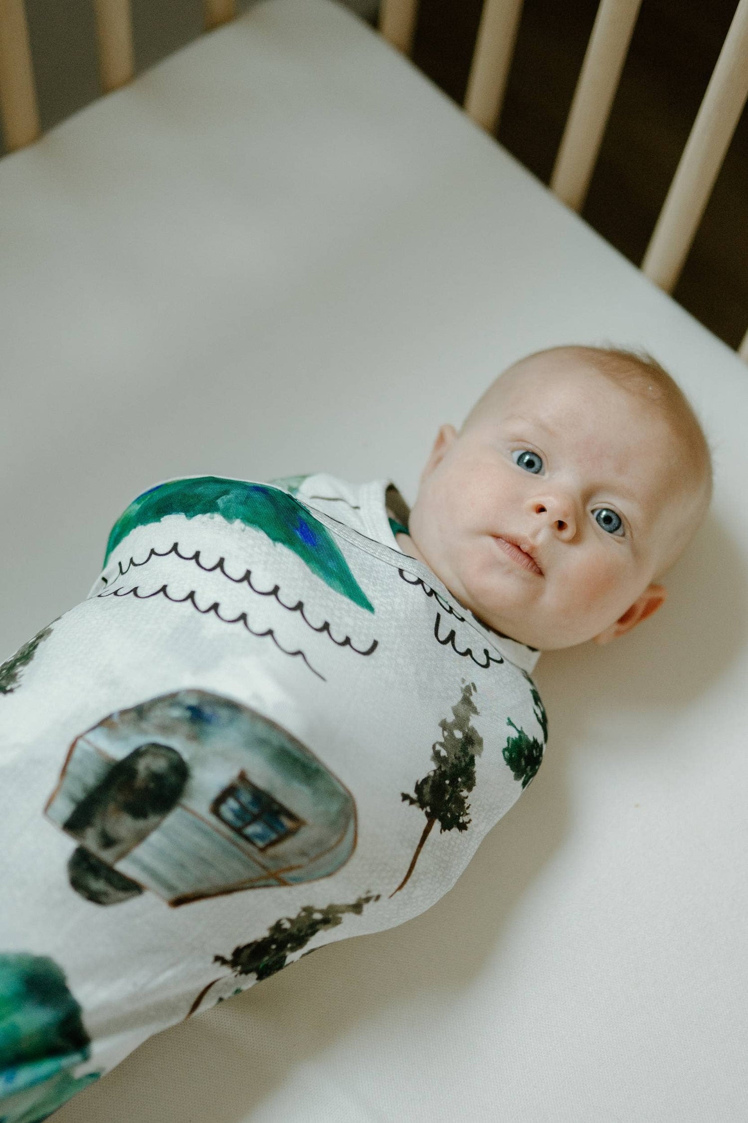 Adventure Swaddle Blanket- Borealis Bear