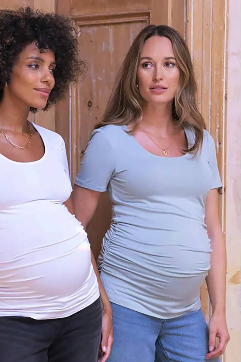 Essential Cap Sleeve Scoop Maternity Top