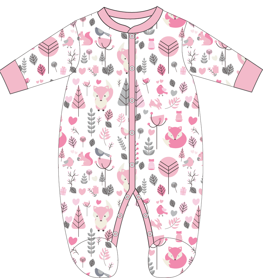 Girls Interlock Coverall- Fox Woodland