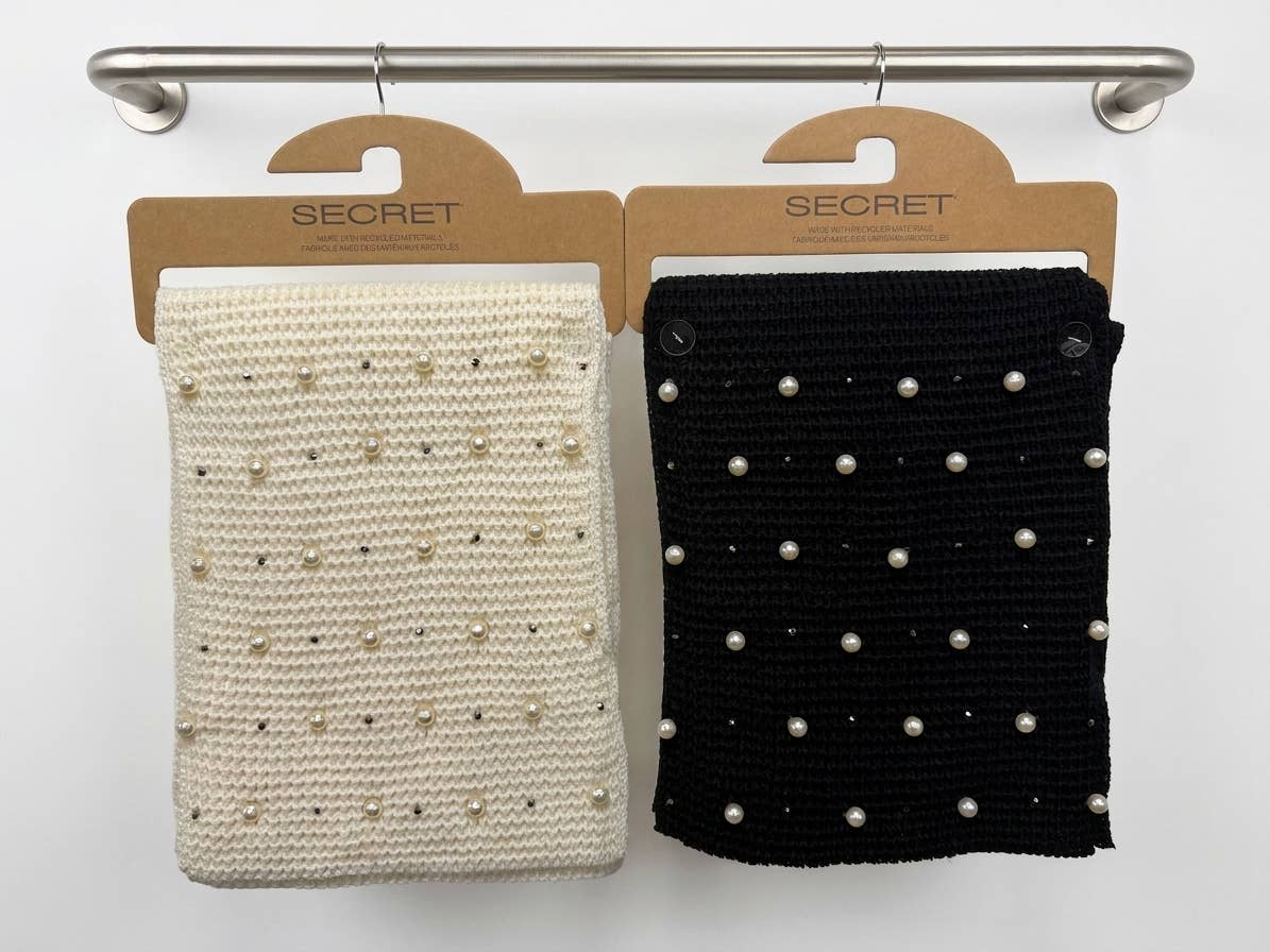 Pearl-Studded Neck Warmer - ACAWSC0022