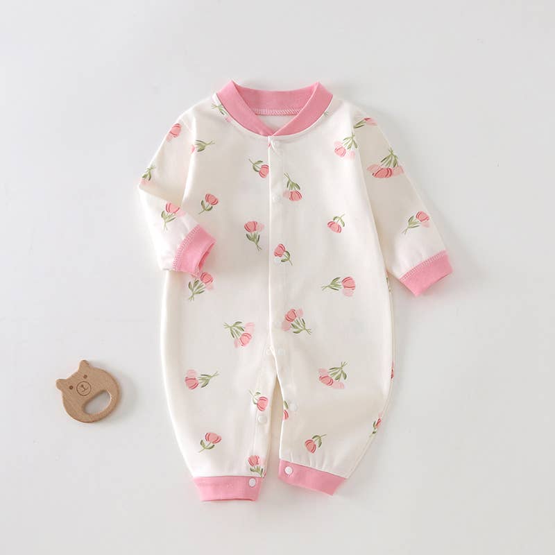 Baby Onesies Print Fruit Prints (Non PatPat) Pink