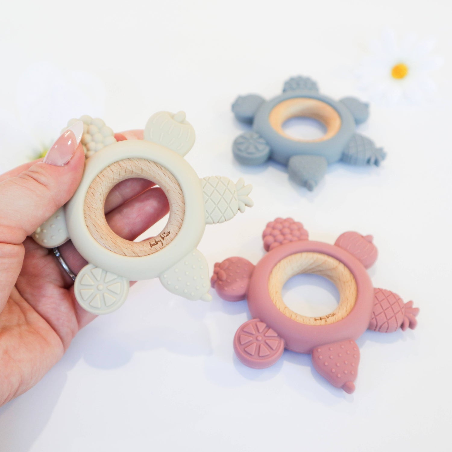 Fruit Teether Ring - Cream