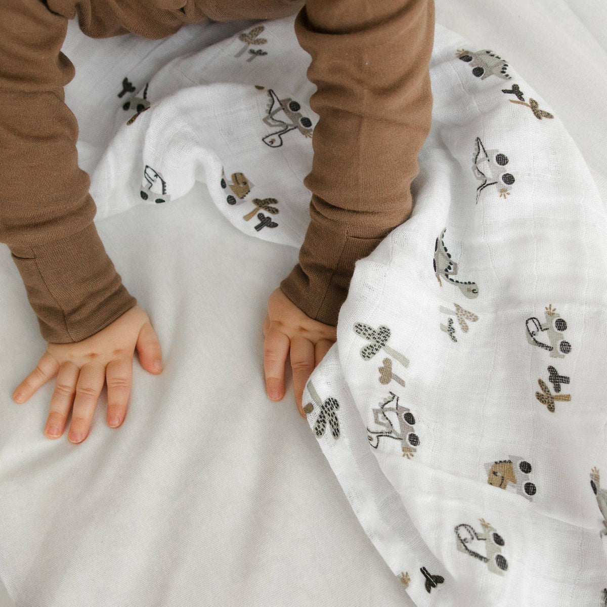 Cotton muslin swaddle - Dinos