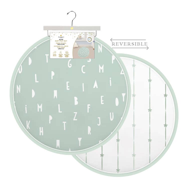 Reversible Round Playmat with Wooden Hanger
