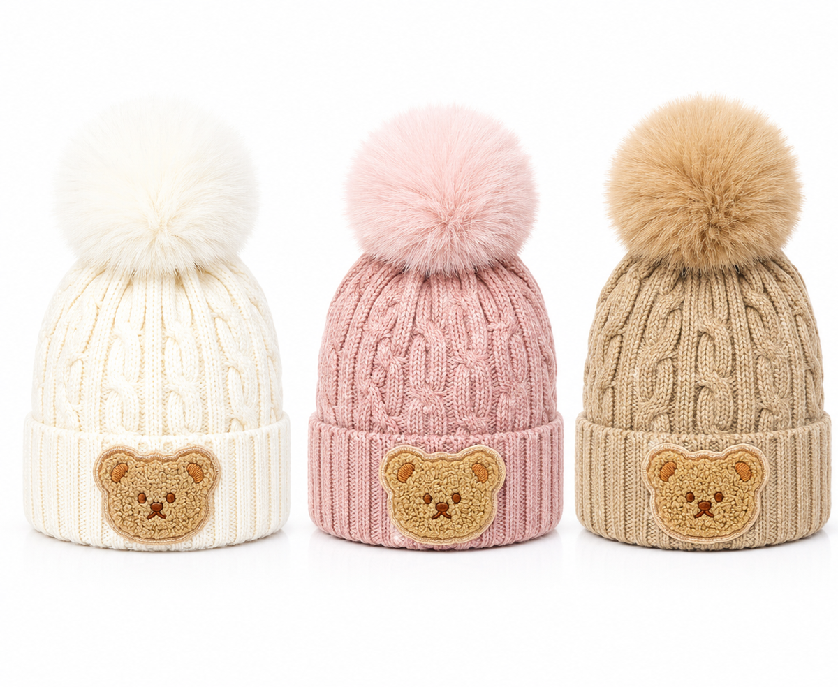 Winter bear baby beanies (WBN-B5)
