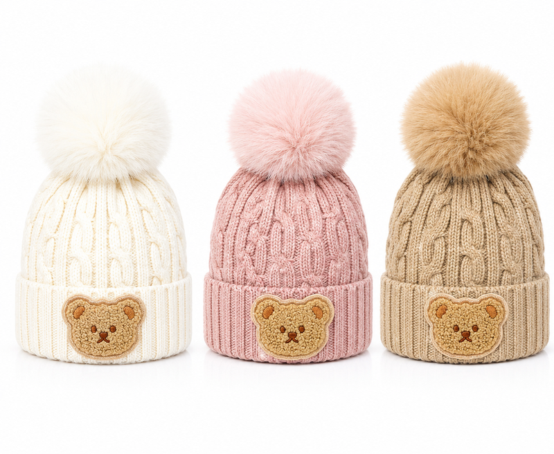 Winter bear baby beanies (WBN-B5)