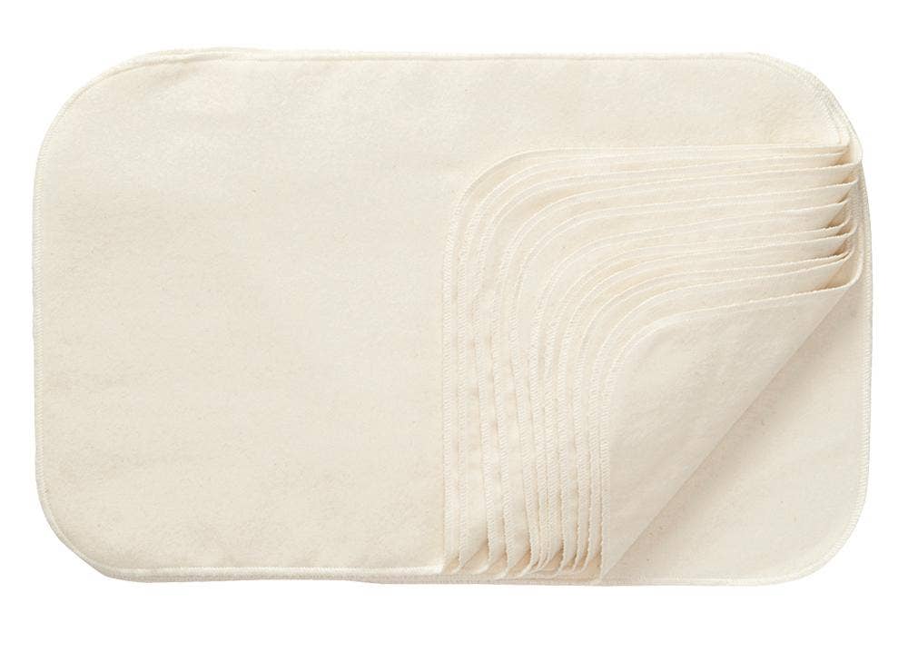 Natural Cotton Burp Cloths, 12 ct.