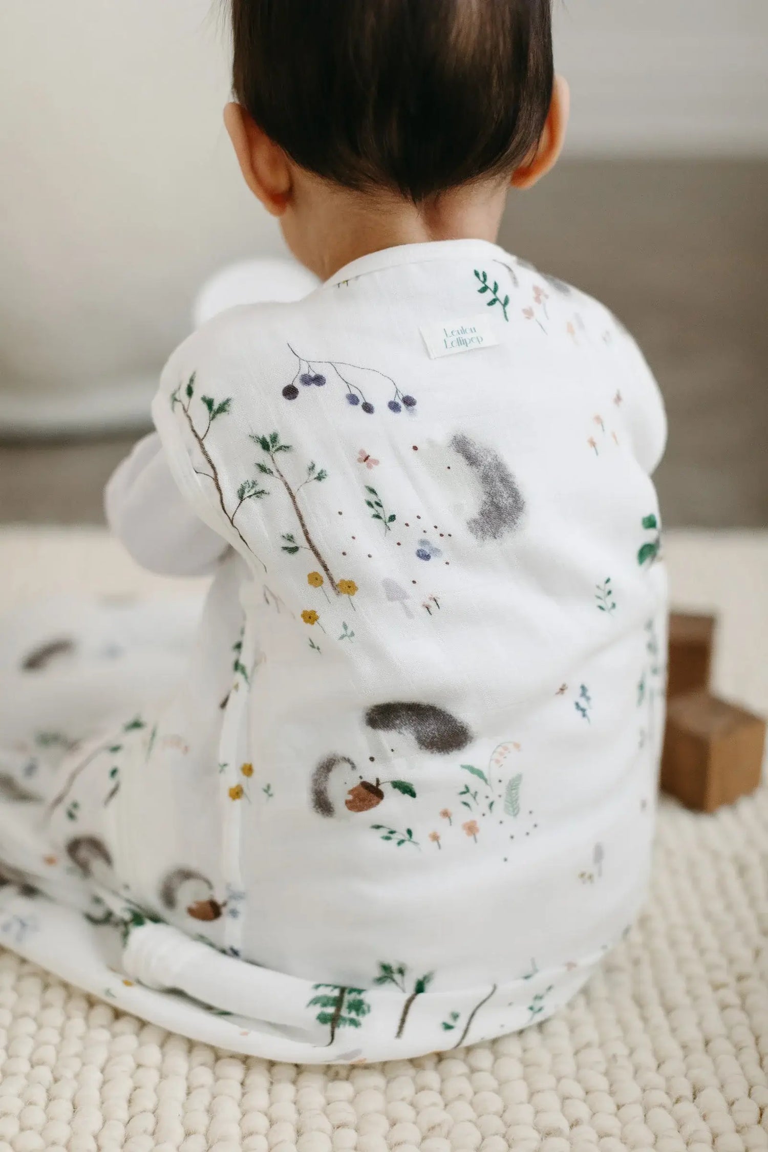 Muslin Lightweight Sleep Bags 0.5 TOG - Hedgehogs