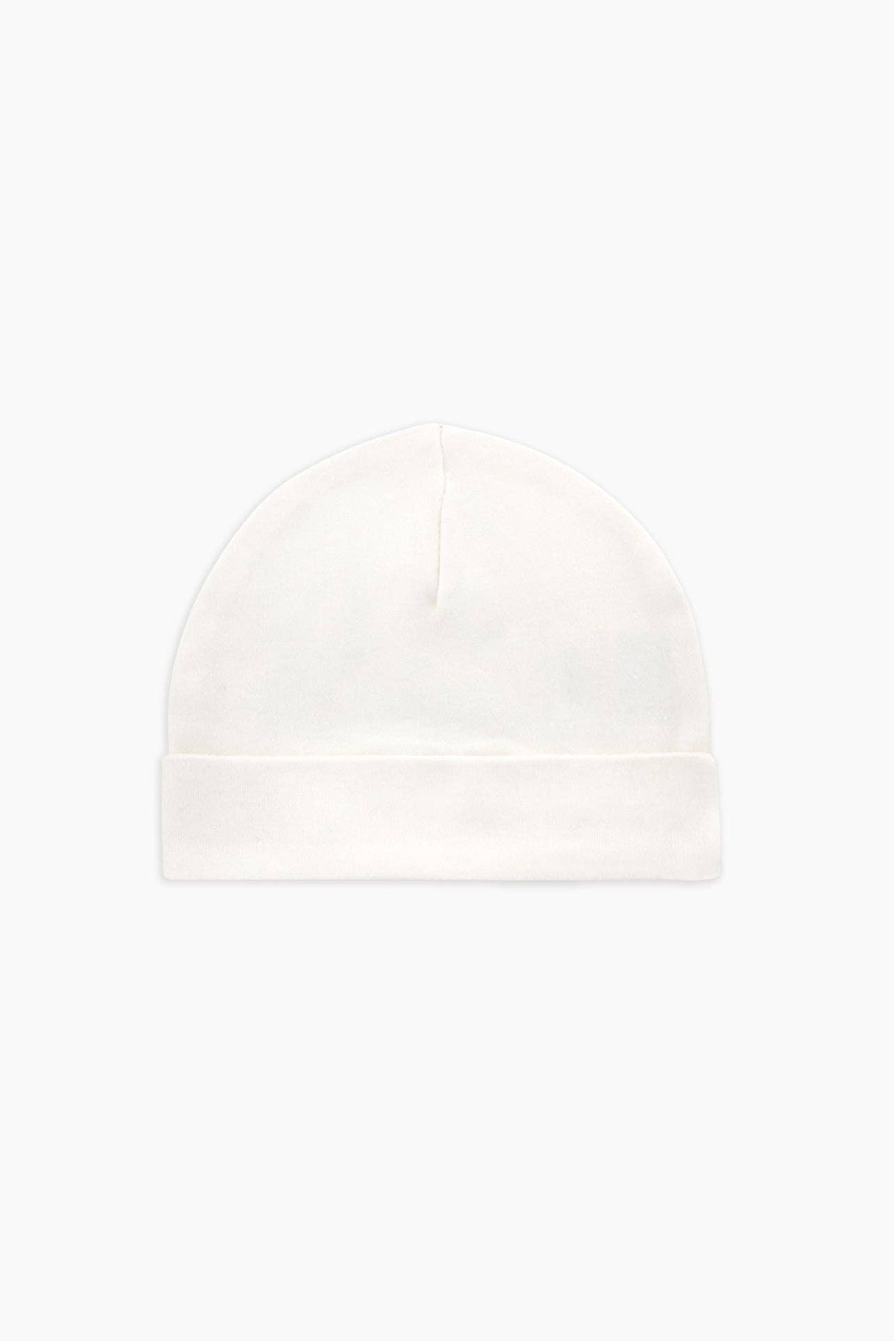 Baby Organic Cotton Beanie - Eggnog