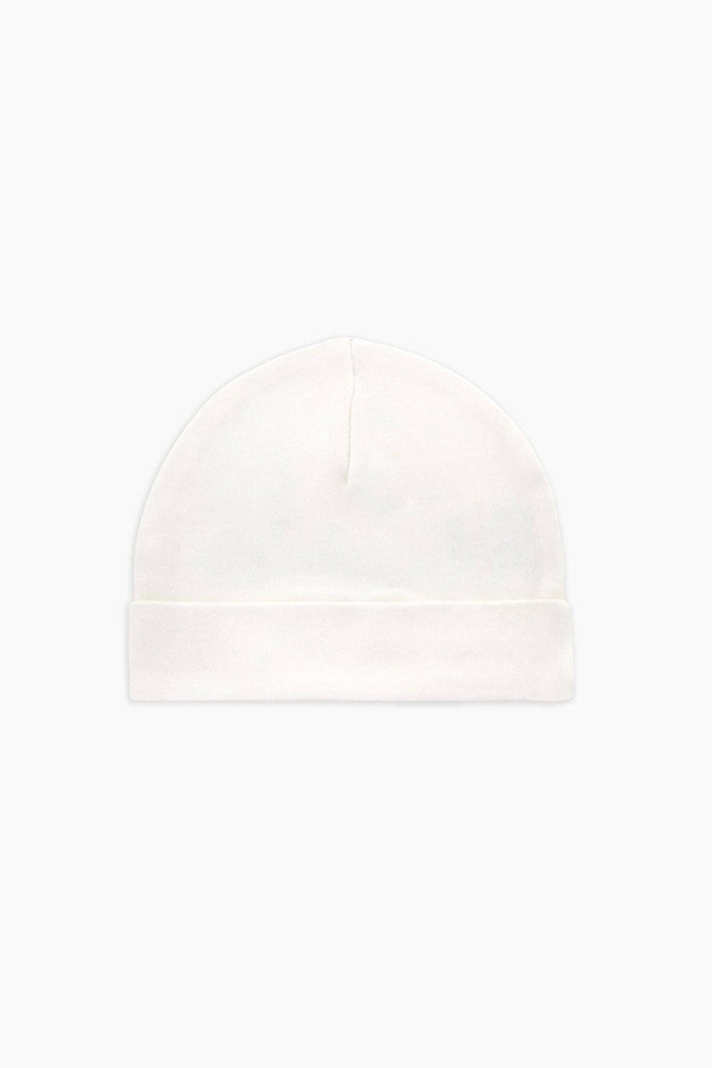Baby Organic Cotton Beanie - Eggnog