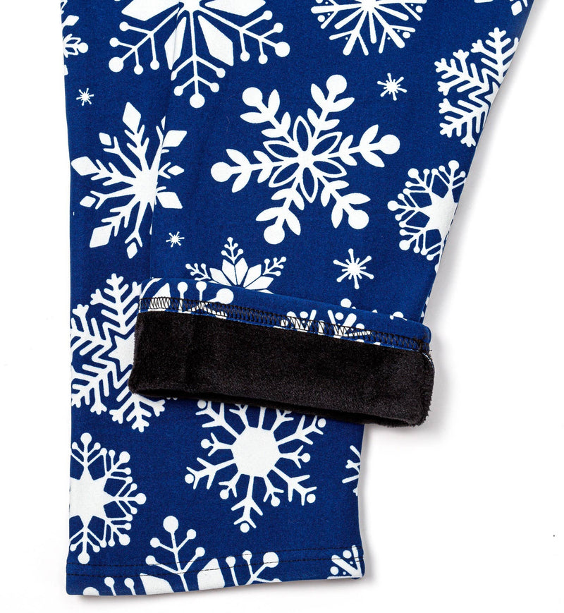 Snow flake print Thermal plush legging S-M: THLG-75