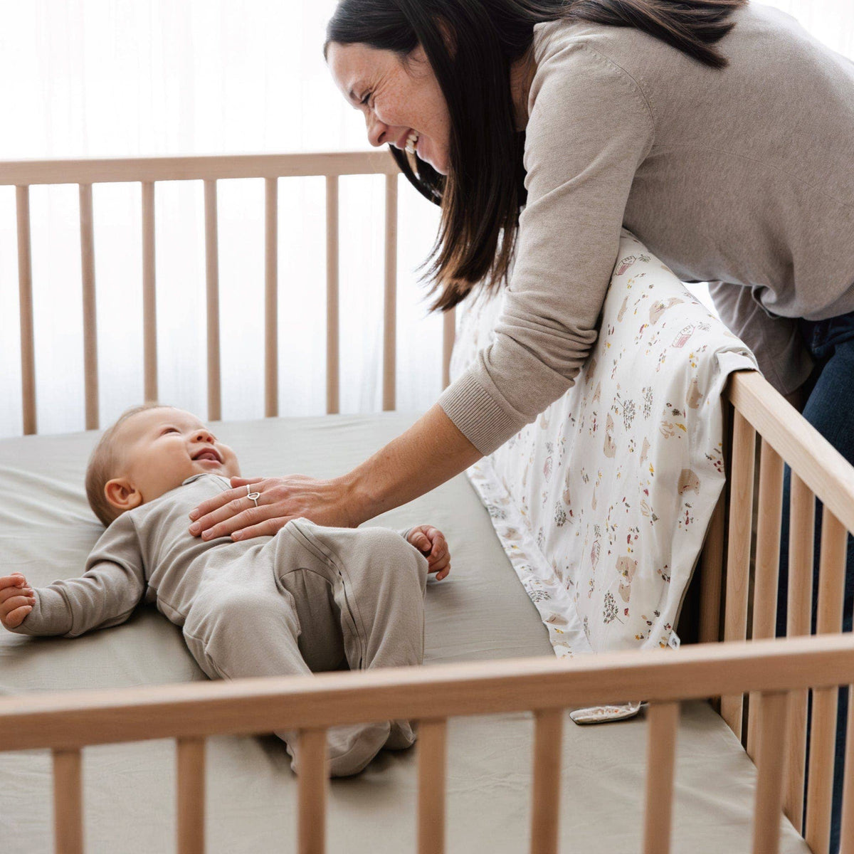 Crib fitted sheet - Green