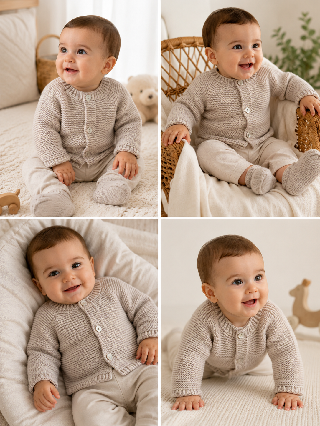 🔥 40% OFF REF:314 BABY JACKET 100% acrylic: Cherry / 12 MONTHS