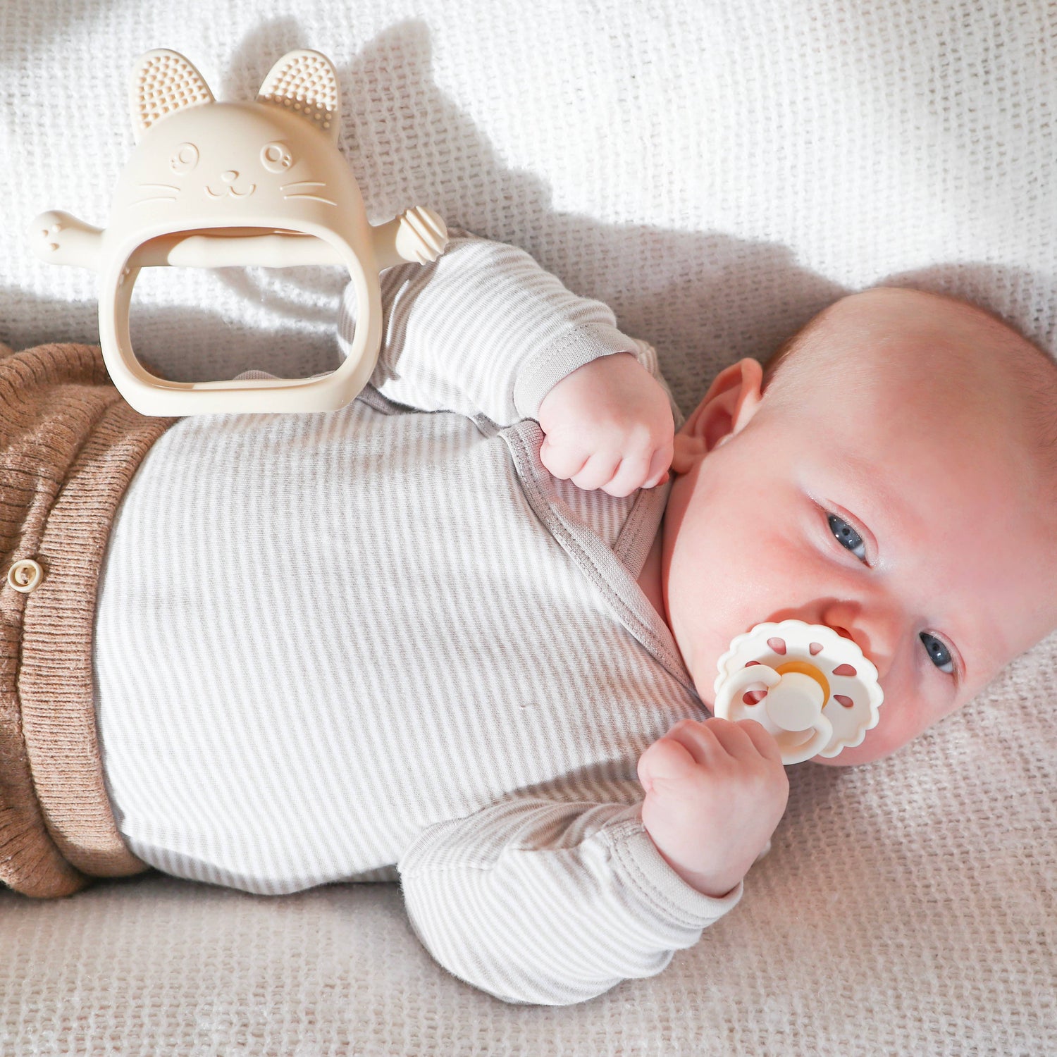 Cat Teething Mitt - Dusty Teal
