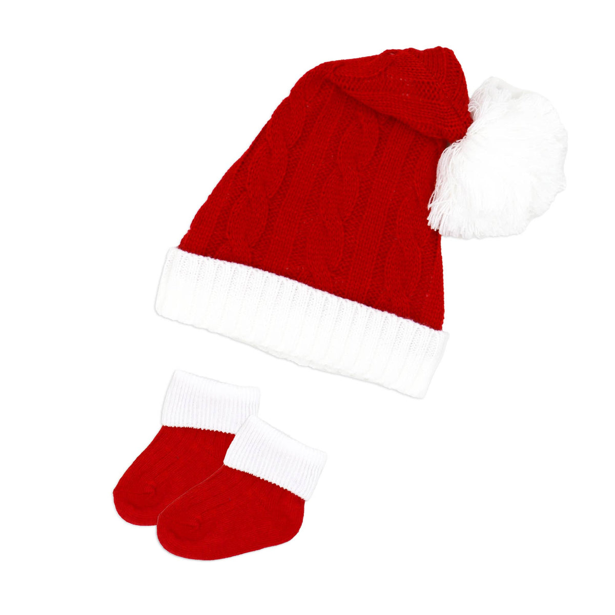 Santa Hat And Bootie Set