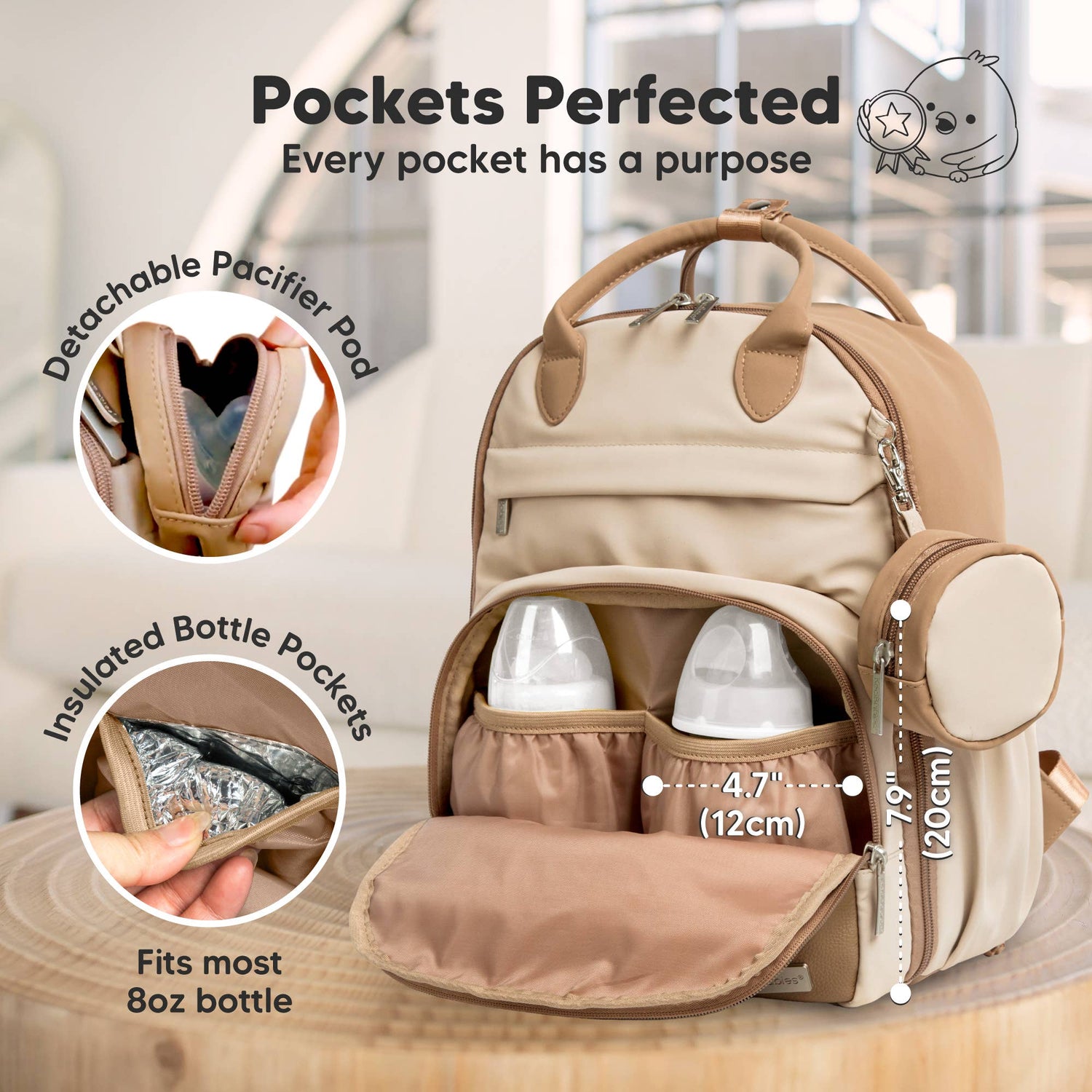 Play Diaper Bag Backpack, Baby Bag with Changing Pad