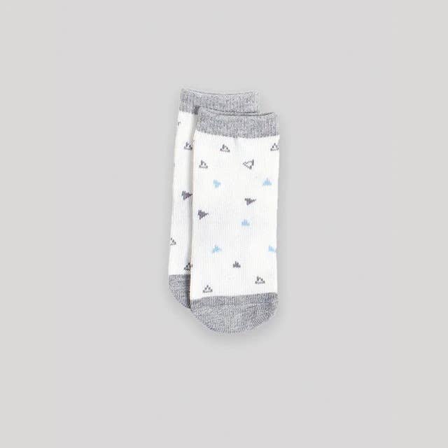 Snugabye Dream 3pk Infant Full Terry Front Pressed Sock Blue