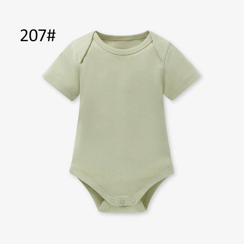 Baby Short Sleeve Triangle Bodysuit Cotton Casual Unisex Romper