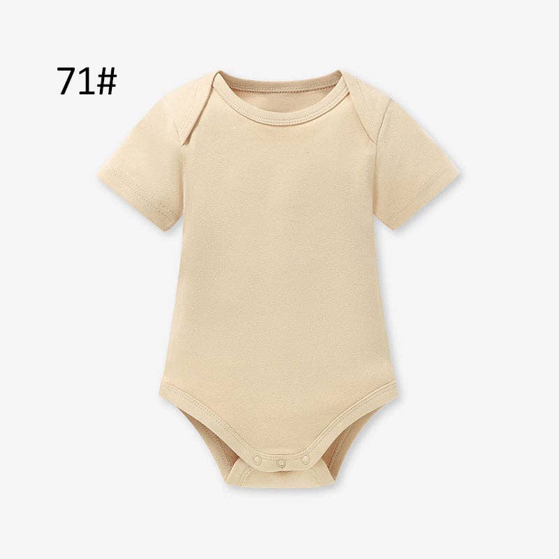 Baby Short Sleeve Triangle Bodysuit Cotton Casual Unisex Romper
