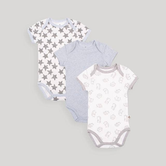 Snugabye Dream  Short Sleeve Bodysuit Boys 3PK