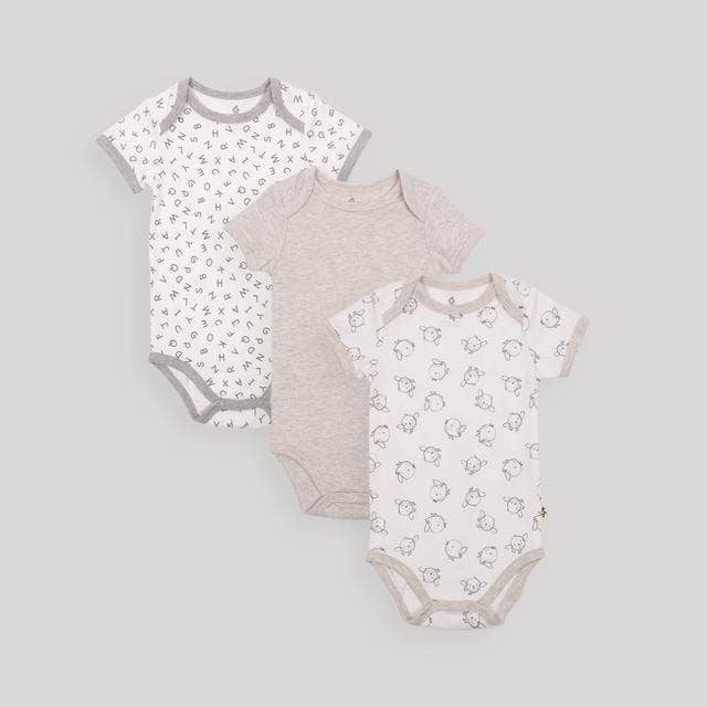Snugabye Dream 3pk Short Sleeve Bodysuit Unisex