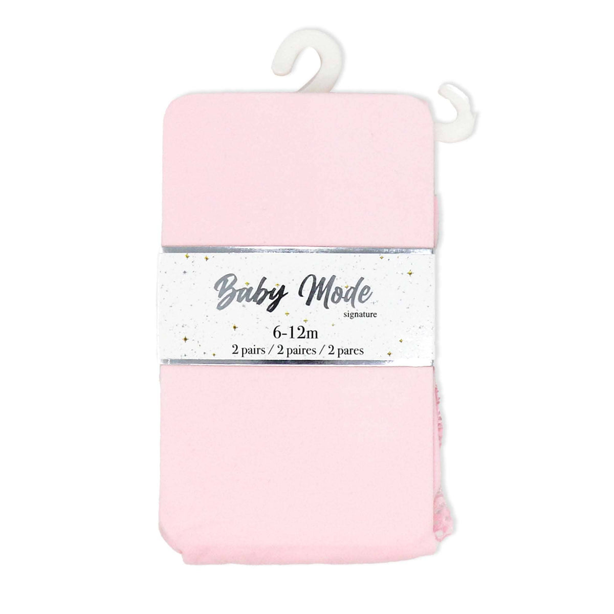 2 Pack Ruffle Tights: Pink & White