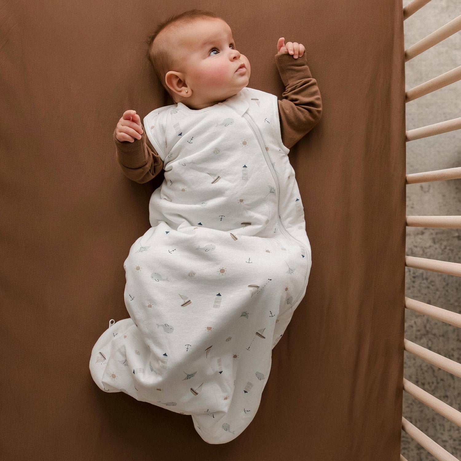 Quilted bamboo sleep bag - Ocean (1.0 tog)