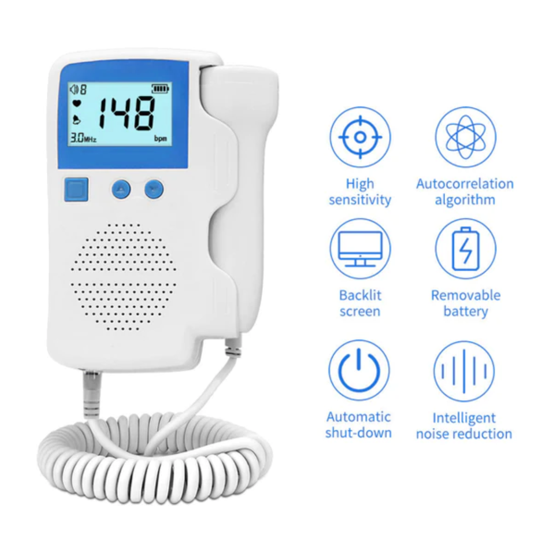 Baby Heartbeat Monitor Fetal Doppler